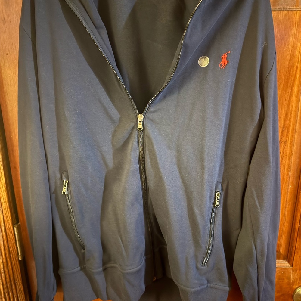 Polo by Ralph Lauren Men's Dark Blue Zip-Up Jacket